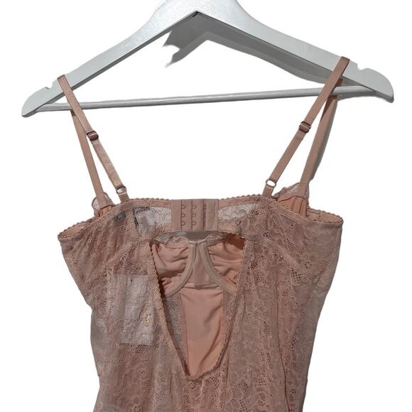 I.N.C. INTERNATIONAL CONCEPTS SOLID LACE CUP BODYSUIT BALLET PINK SIZE MEDIUM - Picture 8 of 14